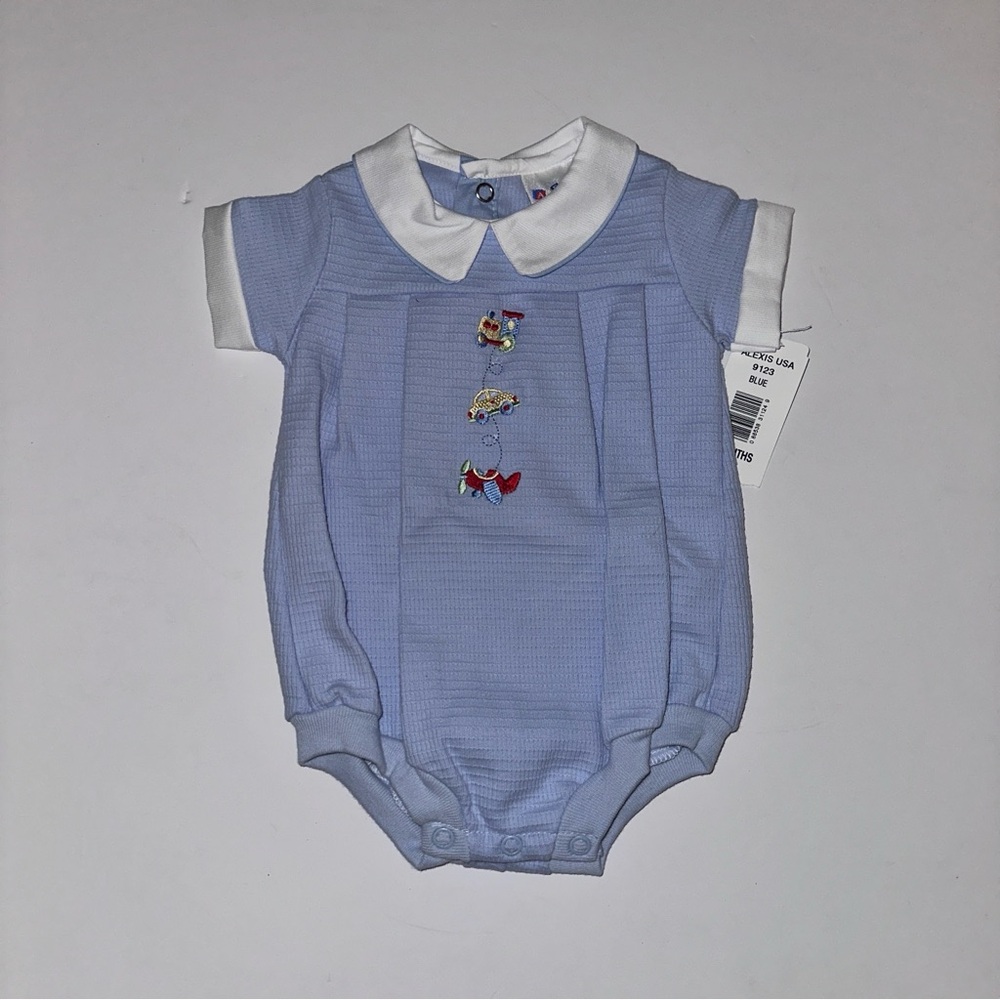 Alexis Vintage Baby Boy One-Piece Romper Bubble Collar 3months 3M 80s 90s